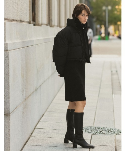 Re:EDIT（リエディ）の「[WINTER COLLECTION][低身長サイズ有]ハーフジップニットチュニック（チュニック・レディース・ブラック/グレー/アイボリー/ホワイト系その他・MEDIUM/SHORT/LARGE）」の9枚目の写真