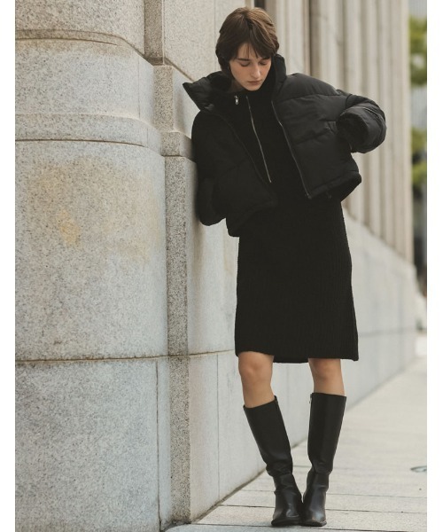 Re:EDIT（リエディ）の「[WINTER COLLECTION][低身長サイズ有]ハーフジップニットチュニック（チュニック・レディース・ブラック/グレー/アイボリー/ホワイト系その他・MEDIUM/SHORT/LARGE）」の8枚目の写真