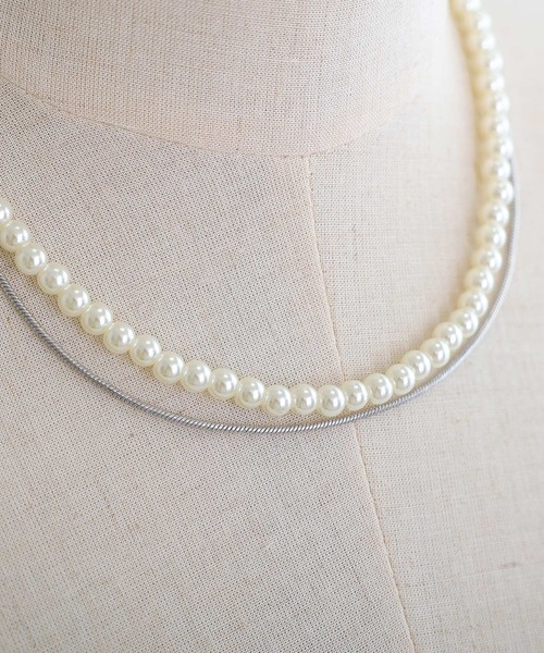 PourVous（プールヴー）の「3wayシンプル パール ネックレス 結婚式 同窓会 オケージョン 二次会 （ネックレス・レディース・シルバー/ゴールド・FREE）」の5枚目の写真
