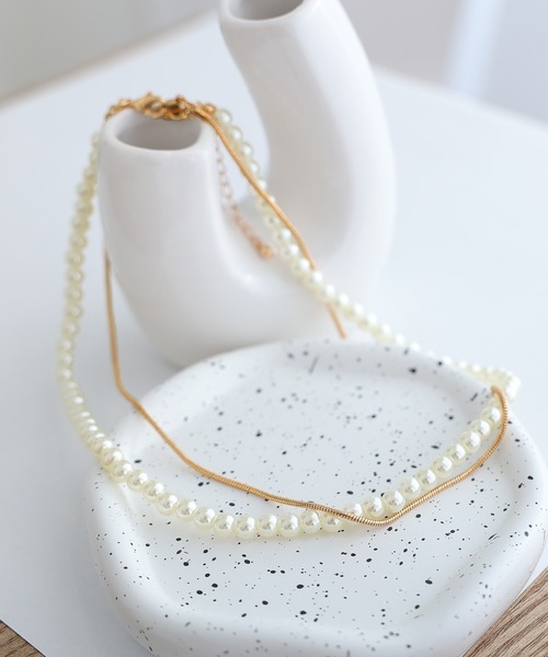 PourVous（プールヴー）の「3wayシンプル パール ネックレス 結婚式 同窓会 オケージョン 二次会 （ネックレス・レディース・シルバー/ゴールド・FREE）」の4枚目の写真