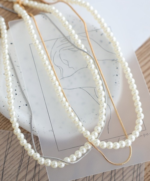 PourVous（プールヴー）の「3wayシンプル パール ネックレス 結婚式 同窓会 オケージョン 二次会 （ネックレス・レディース・シルバー/ゴールド・FREE）」の10枚目の写真