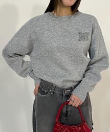ロゴシシュウジャガードニットプルオーバー