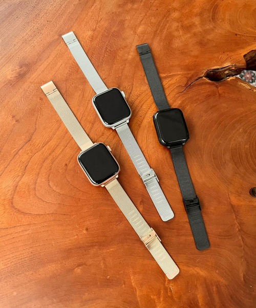 Me%(ミィパーセント)の「AppleWatchスリムメッシュバンド2(デジタル腕時計・レディース・ブラック/グレー/ピンク・LARGE/MEDIUM)」の4枚目の写真