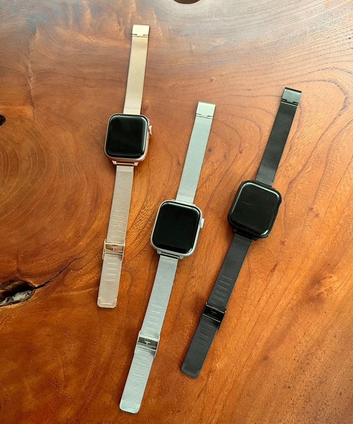 Me%(ミィパーセント)の「AppleWatchスリムメッシュバンド2(デジタル腕時計・レディース・ブラック/グレー/ピンク・LARGE/MEDIUM)」の6枚目の写真
