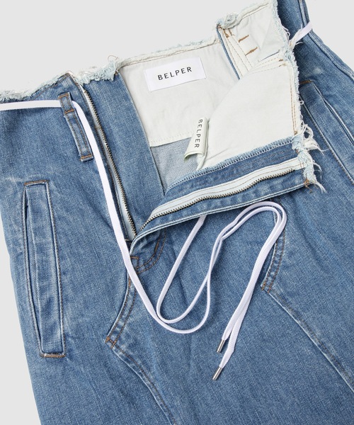 BELPER(ベルパー)の「CONSECUTIVE DENIM SKIRT(スカート・レディース・ベージュ/インディゴブルー・1(S))」の5枚目の写真
