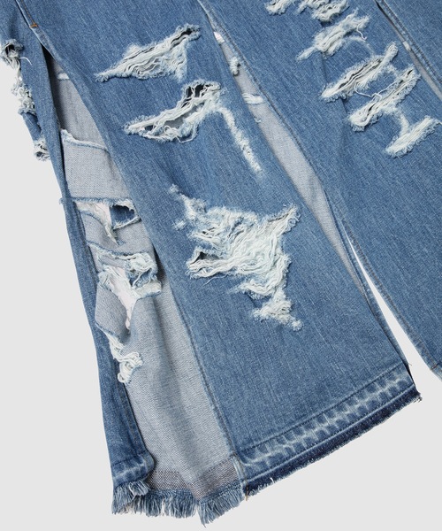 BELPER(ベルパー)の「CONSECUTIVE DENIM SKIRT(スカート・レディース・ベージュ/インディゴブルー・1(S))」の8枚目の写真