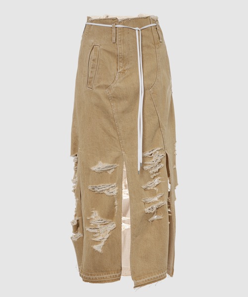 BELPER(ベルパー)の「CONSECUTIVE DENIM SKIRT(スカート・レディース・ベージュ/インディゴブルー・1(S))」の3枚目の写真