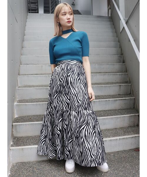 MURUA（ムルーア）の「ティアードマキシスカート（スカート・レディース・ホワイト/ベージュ・FREE）」の6枚目の写真