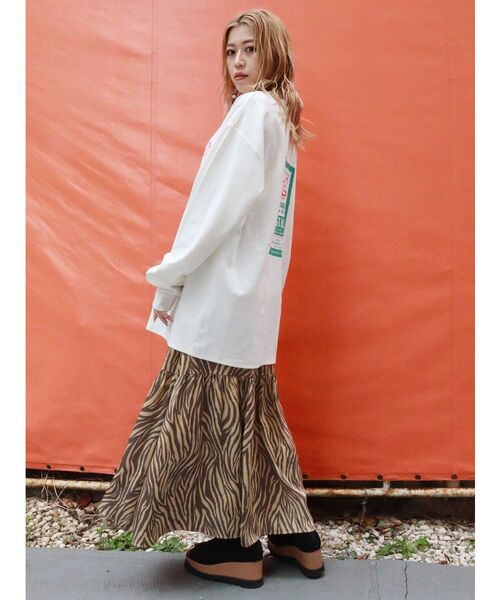 MURUA（ムルーア）の「ティアードマキシスカート（スカート・レディース・ホワイト/ベージュ・FREE）」の9枚目の写真