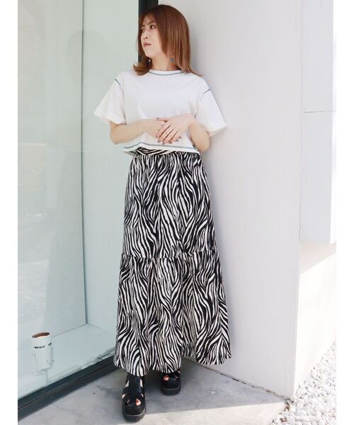 MURUA（ムルーア）の「ティアードマキシスカート（スカート・レディース・ホワイト/ベージュ・FREE）」の13枚目の写真