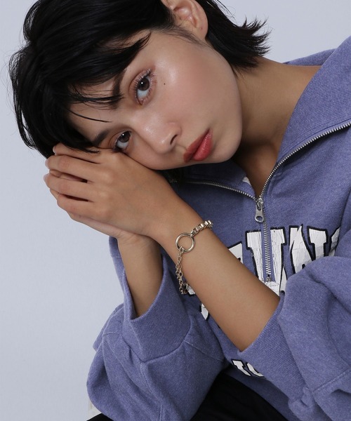 PAGEBOY(ページボーイ)の「WEB限定アイテム / Wチェーンブレス(ブレスレット・レディース・シルバー/ゴールド・FREE)」の7枚目の写真