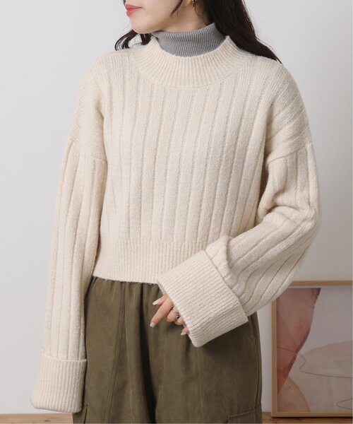 RAY CASSIN（レイカズン）の「TAM2wayモックネックカーディガン（カーディガン/ボレロ・レディース・ライトカーキ/キナリ/杢グレー・FREE）」の16枚目の写真