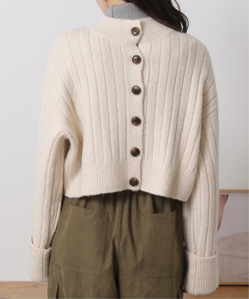 RAY CASSIN（レイカズン）の「TAM2wayモックネックカーディガン（カーディガン/ボレロ・レディース・ライトカーキ/キナリ/杢グレー・FREE）」の20枚目の写真
