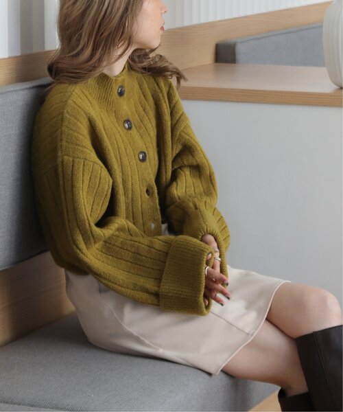 RAY CASSIN（レイカズン）の「TAM2wayモックネックカーディガン（カーディガン/ボレロ・レディース・ライトカーキ/キナリ/杢グレー・FREE）」の10枚目の写真