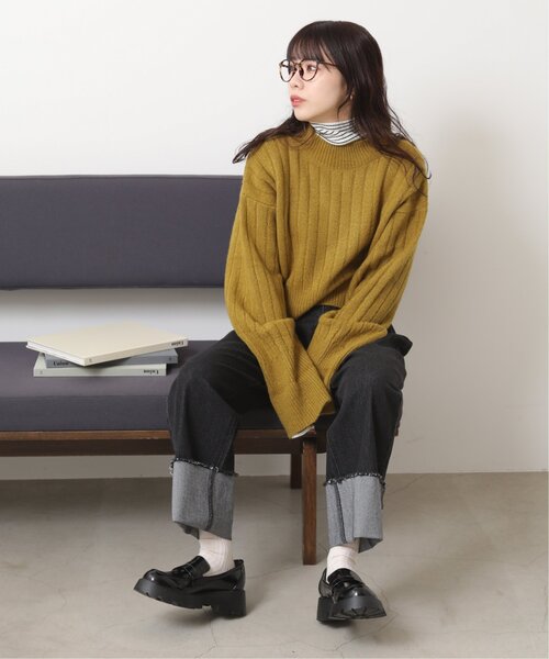 RAY CASSIN（レイカズン）の「TAM2wayモックネックカーディガン（カーディガン/ボレロ・レディース・ライトカーキ/キナリ/杢グレー・FREE）」の22枚目の写真