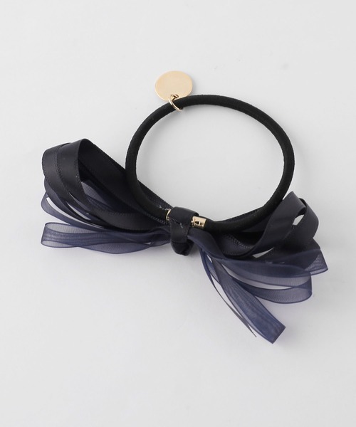 ANEMONE（アネモネ）の「スリムシアーリボンヘアゴム（ヘアゴム・レディース・ブラック/ネイビー/ベージュ/グレー・FREE）」の8枚目の写真