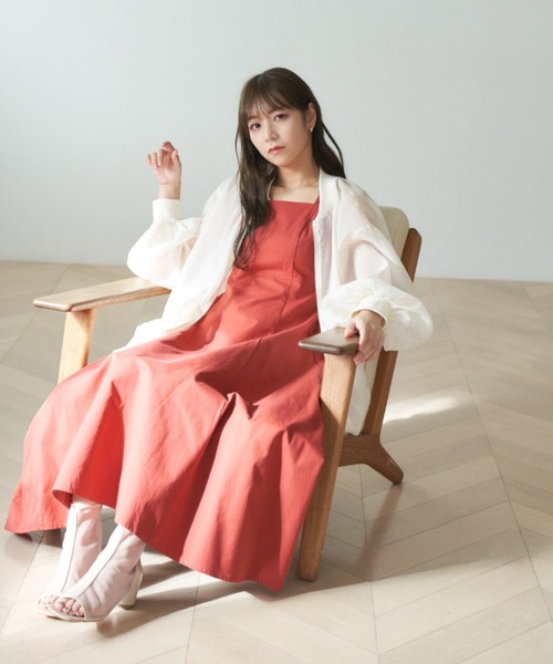 VANNIE U（ヴァニーユー）の「ダブルストラップフレアキャミワンピース/アジャスター付き（ワンピース・レディース・ブラック/レッド/ベージュ・FREE）」の19枚目の写真