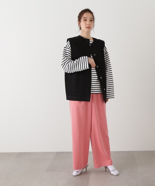 N.（N. Natural Beauty Basic）（エヌエヌナチュラルビューティーベーシック）の「◆デニムジレジャケット（デニムジャケット・レディース・ワンウォッシュ/ブラック・MEDIUM）」の7枚目の写真