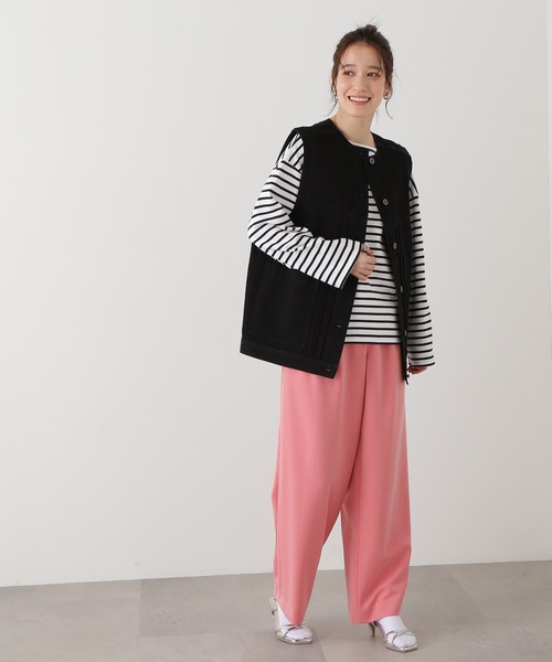 N.（N. Natural Beauty Basic）（エヌエヌナチュラルビューティーベーシック）の「◆デニムジレジャケット（デニムジャケット・レディース・ワンウォッシュ/ブラック・MEDIUM）」の10枚目の写真