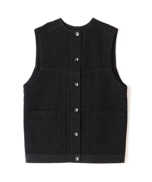 N.（N. Natural Beauty Basic）（エヌエヌナチュラルビューティーベーシック）の「◆デニムジレジャケット（デニムジャケット・レディース・ワンウォッシュ/ブラック・MEDIUM）」の18枚目の写真