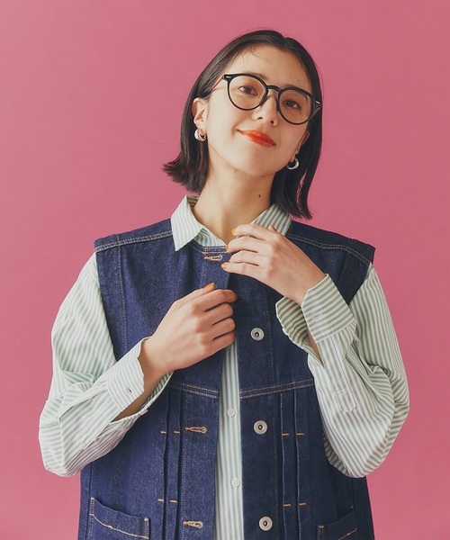 N.（N. Natural Beauty Basic）（エヌエヌナチュラルビューティーベーシック）の「◆デニムジレジャケット（デニムジャケット・レディース・ワンウォッシュ/ブラック・MEDIUM）」の21枚目の写真