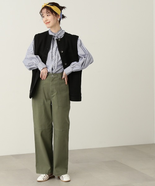 N.（N. Natural Beauty Basic）（エヌエヌナチュラルビューティーベーシック）の「◆デニムジレジャケット（デニムジャケット・レディース・ワンウォッシュ/ブラック・MEDIUM）」の16枚目の写真