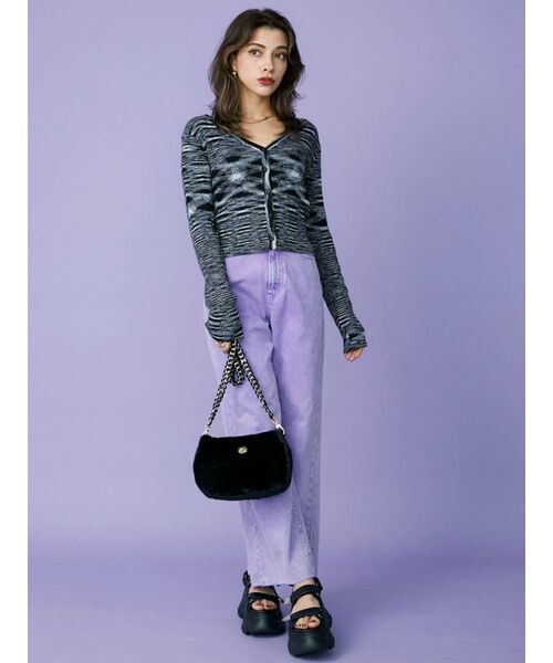 EVRIS（エヴリス）の「ボリュームファーバッグ（ショルダーバッグ・レディース・ブラック/グレー/パープル・FREE）」の5枚目の写真