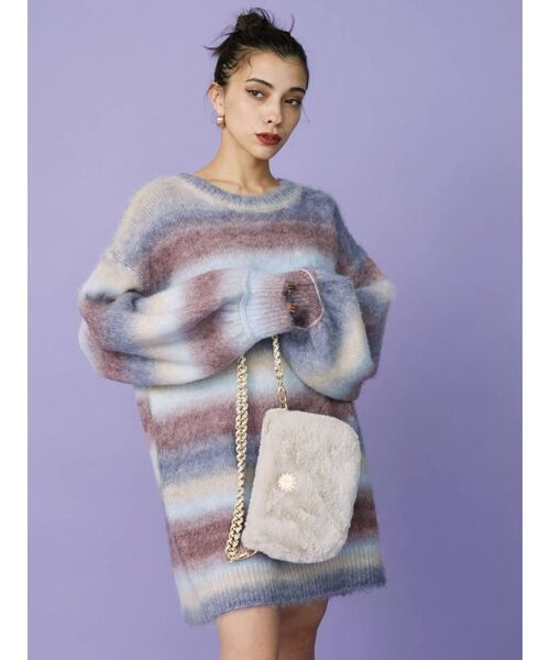 EVRIS（エヴリス）の「ボリュームファーバッグ（ショルダーバッグ・レディース・ブラック/グレー/パープル・FREE）」の8枚目の写真