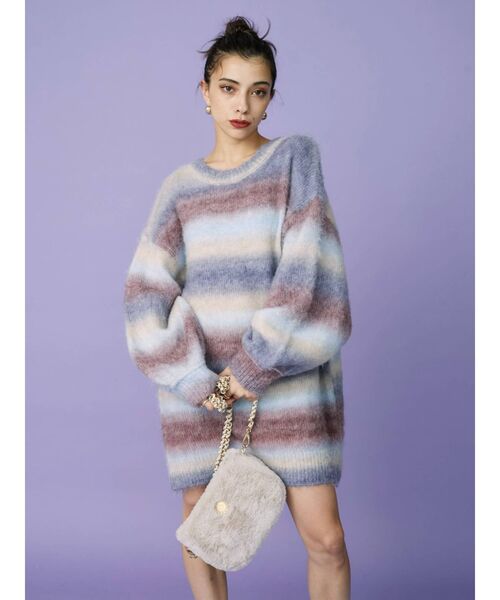 EVRIS（エヴリス）の「ボリュームファーバッグ（ショルダーバッグ・レディース・ブラック/グレー/パープル・FREE）」の9枚目の写真