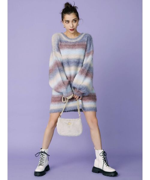 EVRIS（エヴリス）の「ボリュームファーバッグ（ショルダーバッグ・レディース・ブラック/グレー/パープル・FREE）」の10枚目の写真