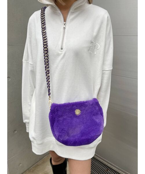 EVRIS（エヴリス）の「ボリュームファーバッグ（ショルダーバッグ・レディース・ブラック/グレー/パープル・FREE）」の15枚目の写真