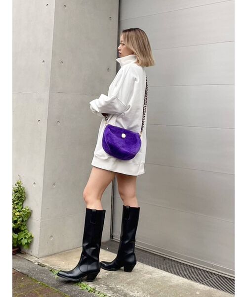 EVRIS（エヴリス）の「ボリュームファーバッグ（ショルダーバッグ・レディース・ブラック/グレー/パープル・FREE）」の17枚目の写真