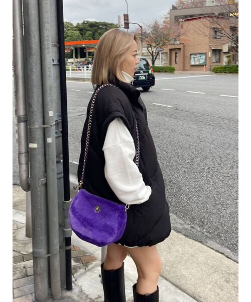 EVRIS（エヴリス）の「ボリュームファーバッグ（ショルダーバッグ・レディース・ブラック/グレー/パープル・FREE）」の19枚目の写真