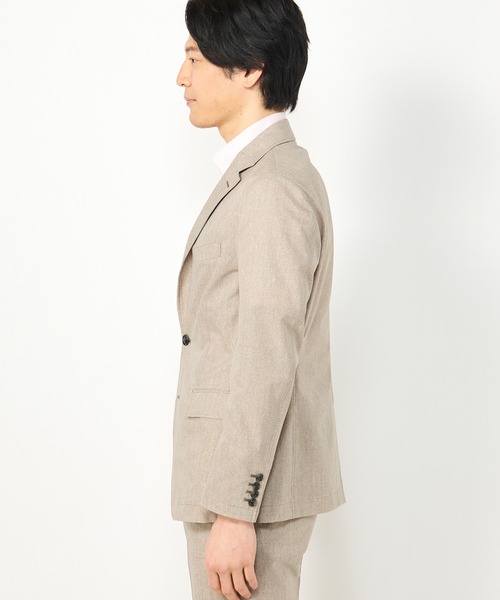 CROWDED CLOSET(クラウデッドクローゼット)の「【COOL DOTS(クールドッツ)】ウォッシャブル プリントジャケット(テーラードジャケット・メンズ・ベージュ/ブルー/ブラック・01/02/03/04)」の20枚目の写真