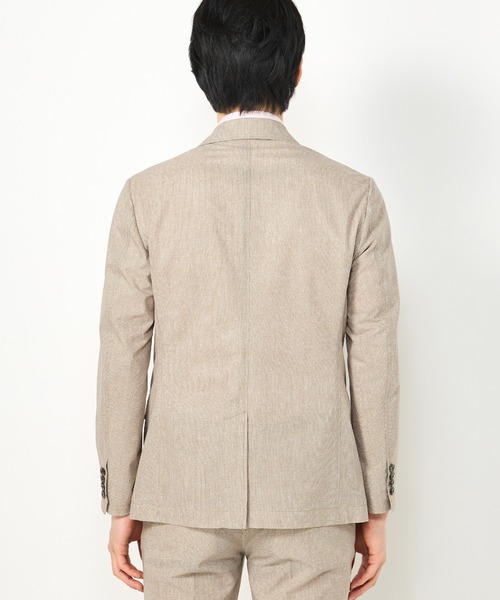 CROWDED CLOSET(クラウデッドクローゼット)の「【COOL DOTS(クールドッツ)】ウォッシャブル プリントジャケット(テーラードジャケット・メンズ・ベージュ/ブルー/ブラック・01/02/03/04)」の4枚目の写真