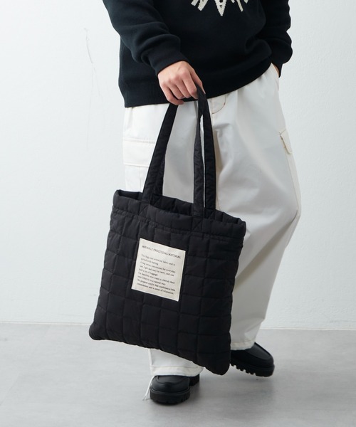 CIAOPANIC TYPY（チャオパニックティピー）の「ナイロンキルティングトート（トートバッグ・メンズ・ブルー/ホワイト/ブラック/ブラウン/チャコールグレー・ONE SIZE）」の8枚目の写真