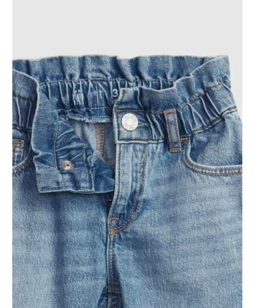 GAP(ギャップ)の「ウォッシュウェル プルオン ジャストライク マムジーンズ (幼児)(デニムパンツ・キッズ・ライトインディゴブルー・12-18M/18-24M/2 YRS/3 YRS/4 YRS/5 YRS)」の2枚目の写真