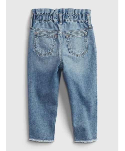 GAP(ギャップ)の「ウォッシュウェル プルオン ジャストライク マムジーンズ (幼児)(デニムパンツ・キッズ・ライトインディゴブルー・12-18M/18-24M/2 YRS/3 YRS/4 YRS/5 YRS)」の3枚目の写真