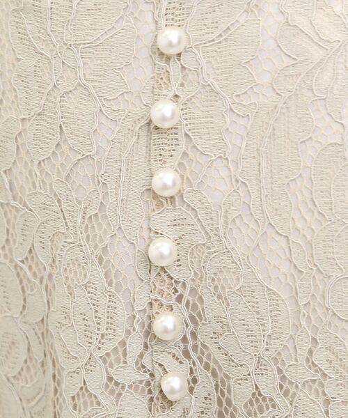 couture brooch(クチュールブローチ)の「◆【大好評アイテム!新色登場♪】フェイクパール付 コードレーススカート(スカート・レディース・ベージュ/ネイビー/ライトグリーン・36/38/40/42)」の7枚目の写真