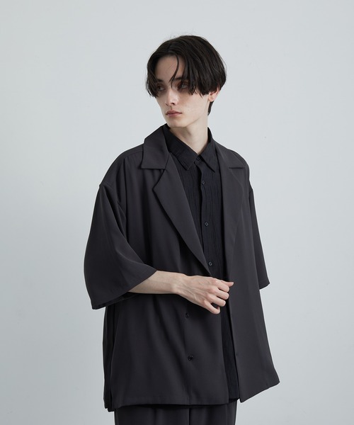 JUNRED（ジュンレッド）の「ライトドレスダブルデザインシャツ（シャツ/ブラウス・メンズ・ブラック/スミクロ/ベージュ系その他2・L/M/S）」の8枚目の写真