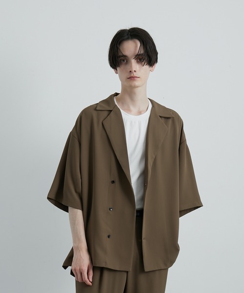 JUNRED（ジュンレッド）の「ライトドレスダブルデザインシャツ（シャツ/ブラウス・メンズ・ブラック/スミクロ/ベージュ系その他2・L/M/S）」の10枚目の写真