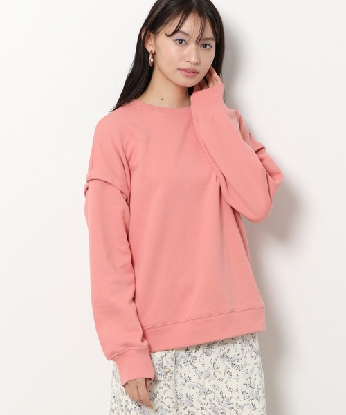 mysty woman(ミスティウーマン)の「スリーブスリット裏毛プルオーバー 190980(Tシャツ/カットソー・レディース・オフホワイト/ライトベージュ/ピンク/ライトグリーン・FREE)」の4枚目の写真