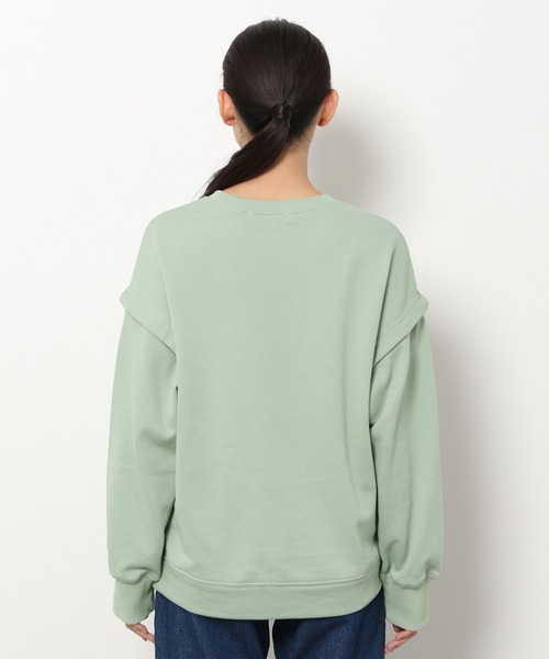 mysty woman(ミスティウーマン)の「スリーブスリット裏毛プルオーバー 190980(Tシャツ/カットソー・レディース・オフホワイト/ライトベージュ/ピンク/ライトグリーン・FREE)」の16枚目の写真