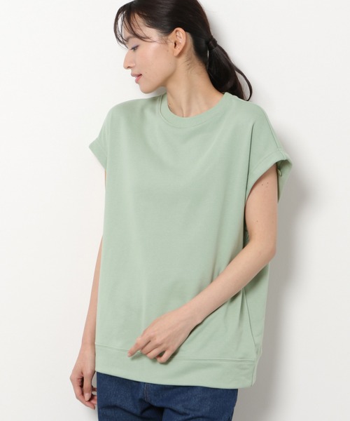 mysty woman(ミスティウーマン)の「スリーブスリット裏毛プルオーバー 190980(Tシャツ/カットソー・レディース・オフホワイト/ライトベージュ/ピンク/ライトグリーン・FREE)」の13枚目の写真