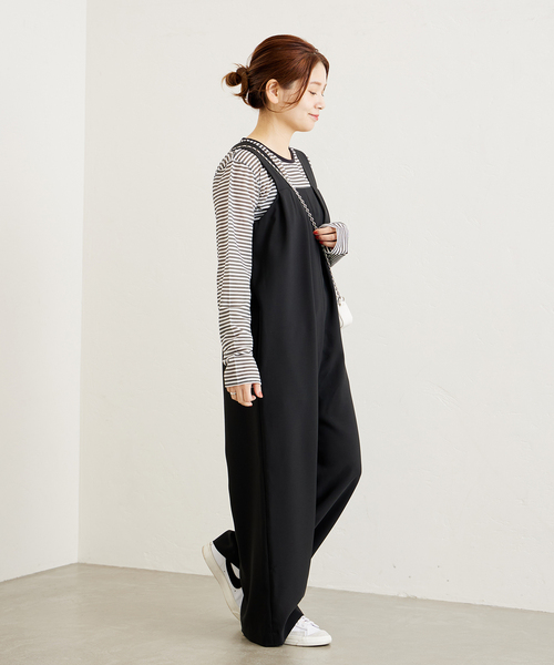 JOURNAL STANDARD（ジャーナルスタンダード）の「タックオールインワン（つなぎ/オールインワン・レディース・ブラック・36/38）」の3枚目の写真