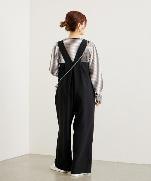 JOURNAL STANDARD（ジャーナルスタンダード）の「タックオールインワン（つなぎ/オールインワン・レディース・ブラック・36/38）」の4枚目の写真