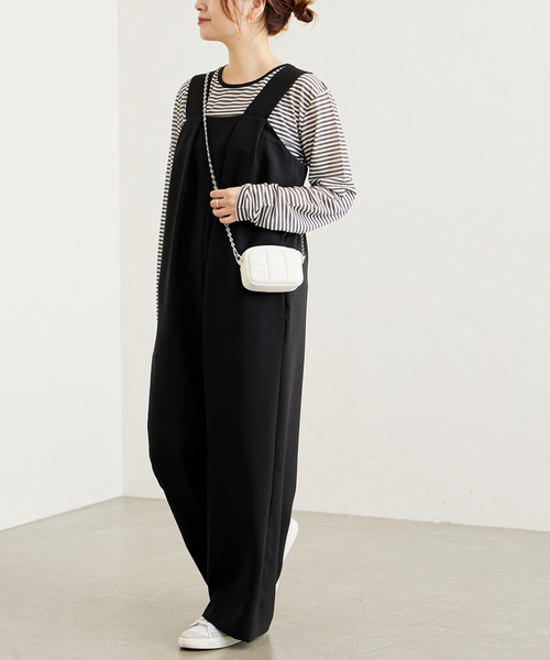 JOURNAL STANDARD（ジャーナルスタンダード）の「タックオールインワン（つなぎ/オールインワン・レディース・ブラック・36/38）」の5枚目の写真