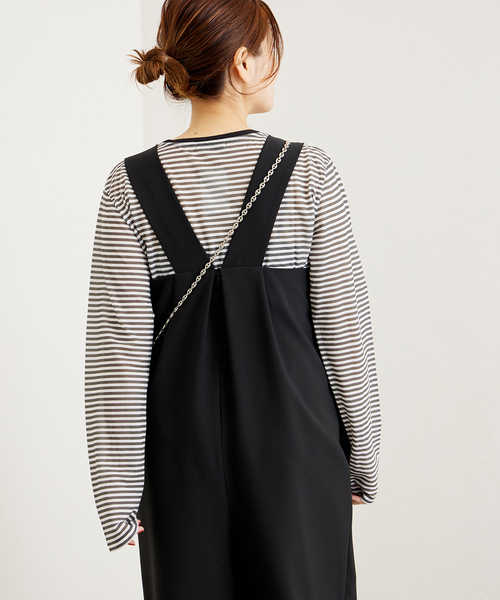 JOURNAL STANDARD（ジャーナルスタンダード）の「タックオールインワン（つなぎ/オールインワン・レディース・ブラック・36/38）」の8枚目の写真