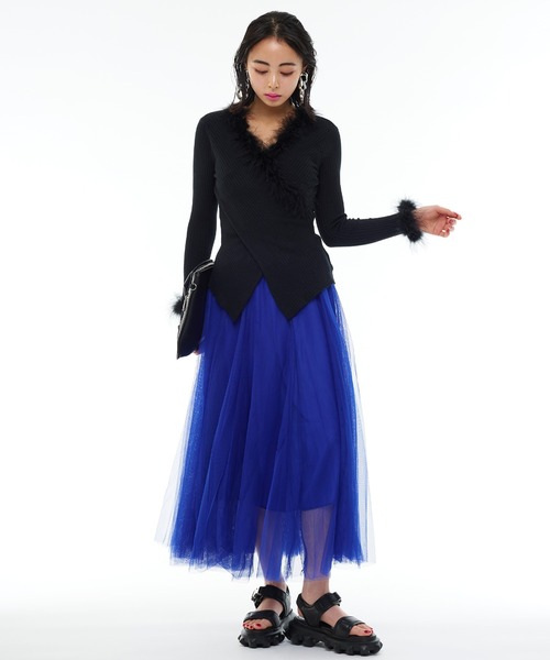 Narcissus（ナルシス）の「【Narcissus】プリーツシアースカート（スカート・レディース・ライム/ブルー・FREE）」の13枚目の写真