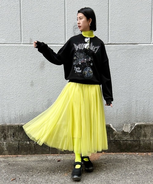 Narcissus（ナルシス）の「【Narcissus】プリーツシアースカート（スカート・レディース・ライム/ブルー・FREE）」の17枚目の写真